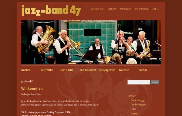 Vorschau von jazzband47.de, Jazzband 47