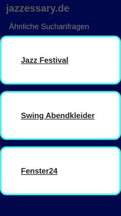 Vorschau der mobilen Webseite www.jazzessary.de, Jazzessary
