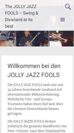 Vorschau der mobilen Webseite www.jazzband.de, Jolly Jazz Fools