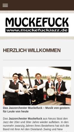 Vorschau der mobilen Webseite www.muckefuckjazz.de, Muckefuck