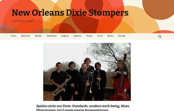 Vorschau von www.dixiestompers.de, New Orleans Dixie Stompers