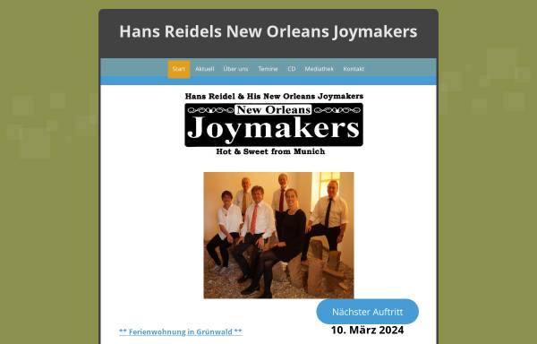 Vorschau von www.neworleansjoymakers.de, New Orleans Joymakers