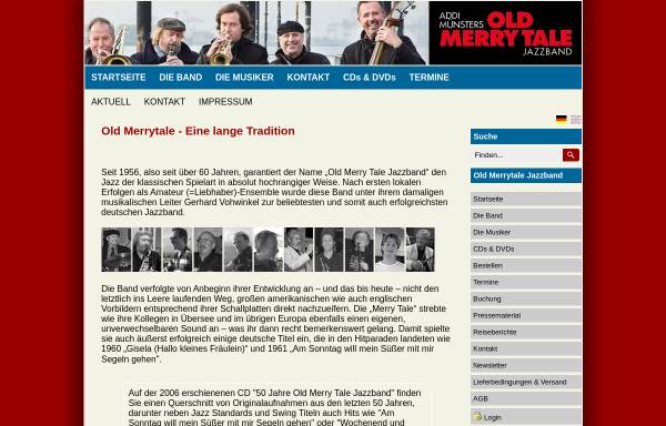 Vorschau von www.oldmerrytale.de, Old Merry Tale Jazzband