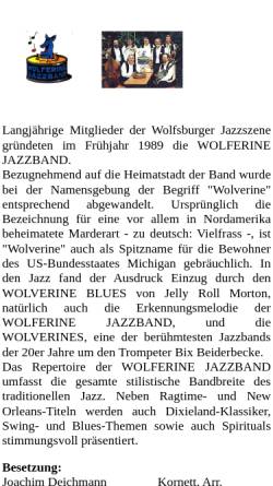 Vorschau der mobilen Webseite www.jazzfreunde-wolfsburg.de, Wolferine Jazzband