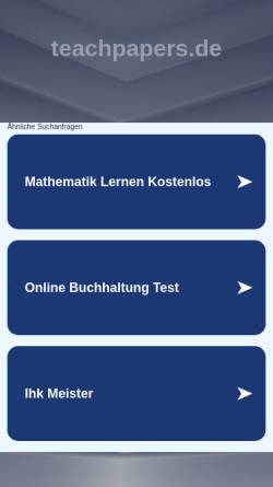 Vorschau der mobilen Webseite www.teachpapers.de, Teachpapers