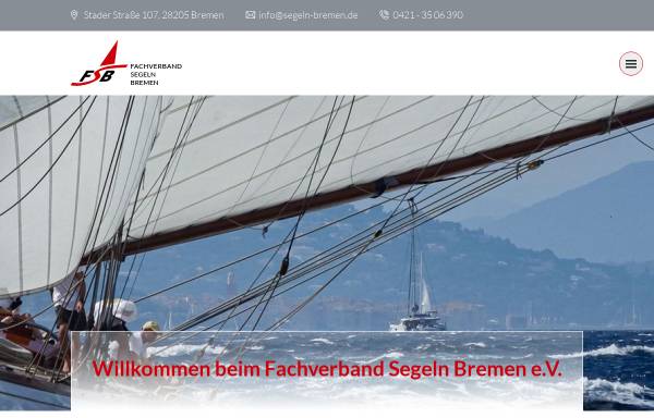 Vorschau von www.fachverband-segeln-bremen.de, Fachverband Segeln Bremen e.V.