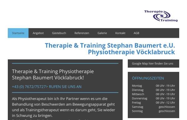 Vorschau von www.therapie-training.at, Therapie und Training Stephan Baumert KG
