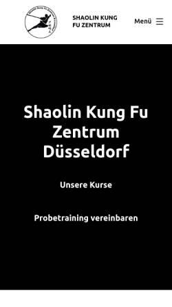 Vorschau der mobilen Webseite www.kung-fu-kunst.com, Shaolin Kung Fu Zentrum Düsseldorf