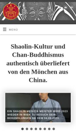 Vorschau der mobilen Webseite shaolinkultur.at, Shaolin Tempel Austria