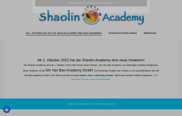 Vorschau von www.shaolinacademy.de, Shaolin-Academy