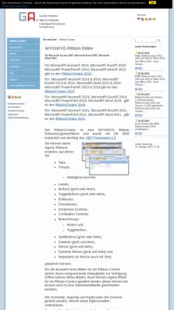Vorschau der mobilen Webseite www.ribboncreator.de, Office 2007 RibbonCreator