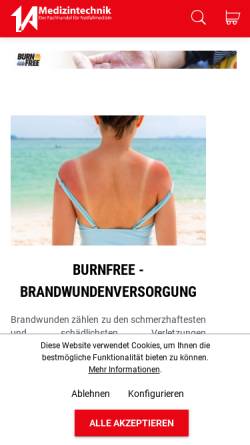 Vorschau der mobilen Webseite www.burnfree.de, Burnfree Deutschland