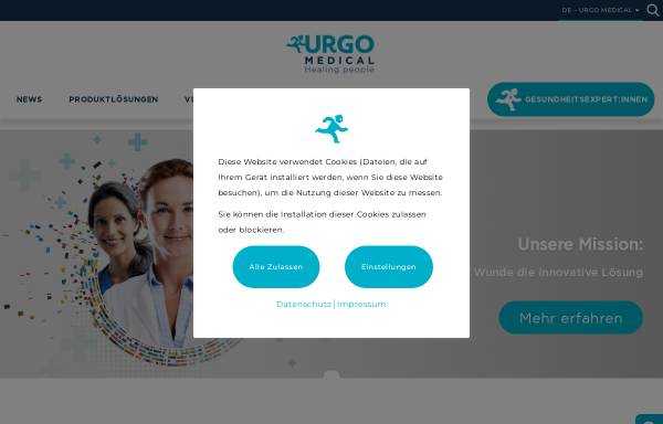 Vorschau von www.urgo.de, Urgo GmbH - Medizinische Pflaster