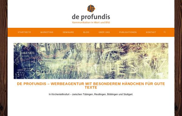Vorschau von www.deprofundis.de, de profundis