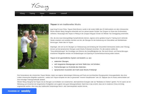 Vorschau von yigong.weebly.com, Yiquan Akademie Polen