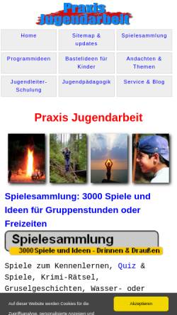 Vorschau der mobilen Webseite www.praxis-jugendarbeit.de, Praxis-Jugendarbeit
