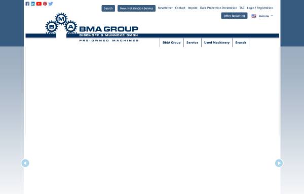 Vorschau von www.bma-group.de, Bischoff & Munneke Gebrauchtmaschinen GmbH