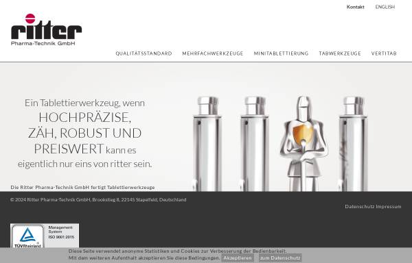 Vorschau von www.ritter-pharma-technik.com, Ritter Pharma-Technik GmbH