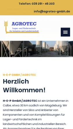 Vorschau der mobilen Webseite www.agrotec-gmbh.de, Agrotec GmbH