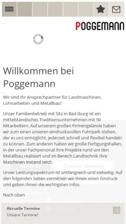 Vorschau der mobilen Webseite www.poggemann-gmbh.de, Heinrich Poggemann Landtechnik & Metallbau