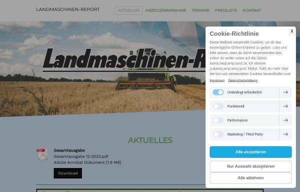 Vorschau von www.landmaschinen-report.de, Landmaschinen-Report / Verlag Bachmaier GmbH