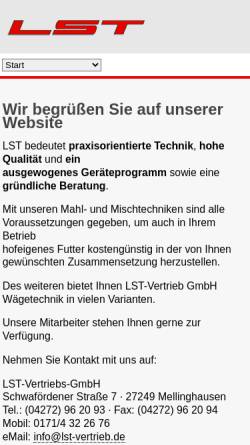 Vorschau der mobilen Webseite www.lst-vertrieb.de, LST-Vertriebs-GmbH