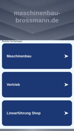 Vorschau der mobilen Webseite www.maschinenbau-brossmann.de, Maschinenbau Brossmann, Inh.Michael Brossmann