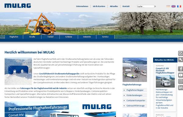 Vorschau von www.mulag.de, MULAG Fahrzeugwerk, Heinz Wössner GmbH u. Co. KG
