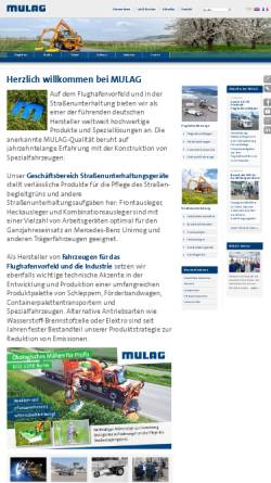 Vorschau der mobilen Webseite www.mulag.de, MULAG Fahrzeugwerk, Heinz Wössner GmbH u. Co. KG