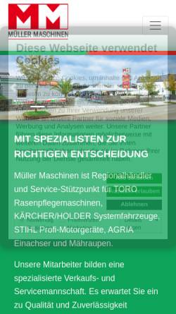 Vorschau der mobilen Webseite muellermaschinen.de, Müller Maschinen
