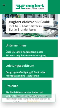 Vorschau der mobilen Webseite www.englert-berlin.de, Englert elektronik GmbH