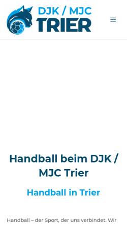 Vorschau der mobilen Webseite www.mjc-trier.de, DJK/MJC Sportmanagement Trier e. V.