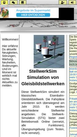 Vorschau der mobilen Webseite www.stellwerksim.de, StellwerkSim
