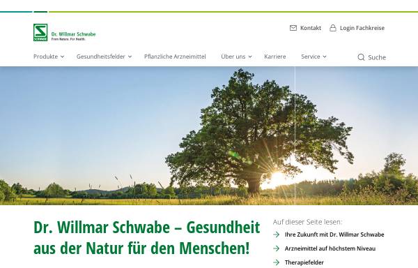 Vorschau von www.schwabe.de, Dr. Willmar Schwabe GmbH & Co. KG