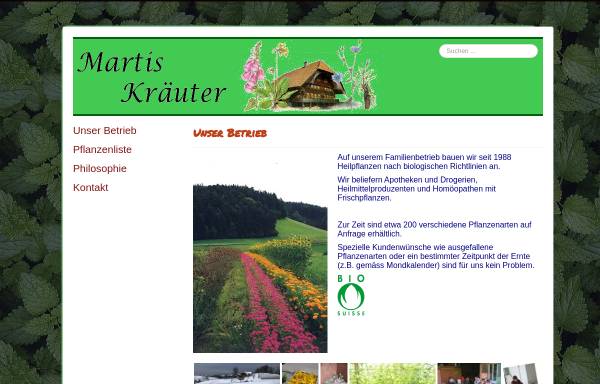 Vorschau von www.martis-kraeuter.ch, Martis Kräuter