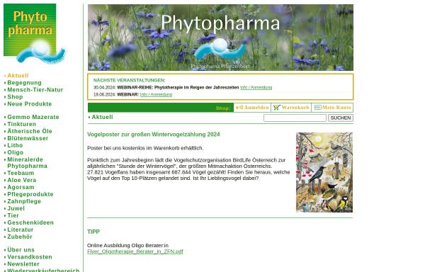 Vorschau von www.phytopharma.at, Phytopharma Ges.m.b.H.