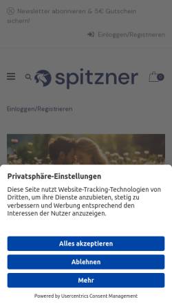 Vorschau der mobilen Webseite www.spitzner.de, W. Spitzner Arzneimittelfabrik GmbH