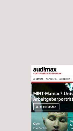 Vorschau der mobilen Webseite www.audimax.de, Audimax