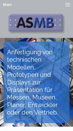 Vorschau der mobilen Webseite www.asmb.de, ASMB Schiefelbein