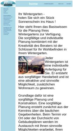 Vorschau der mobilen Webseite www.glasraum.de, Glasraum Wintergärten