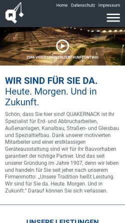 Vorschau der mobilen Webseite www.quakernack.info, Quakernack Straßen- und Tiefbau GmbH & Co. KG
