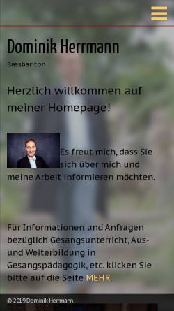 Vorschau der mobilen Webseite www.dominikherrmann.eu, Herrmann, Dominik