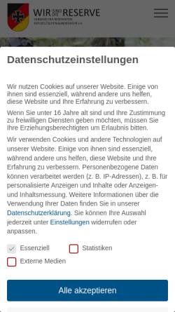 Vorschau der mobilen Webseite www.reservisten-aschaffenburg.de, VDRBW Kreisgruppe Aschaffenburg