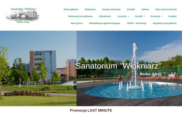 Vorschau von www.wlokniarz.pl, Sanatorium Wlokniarz