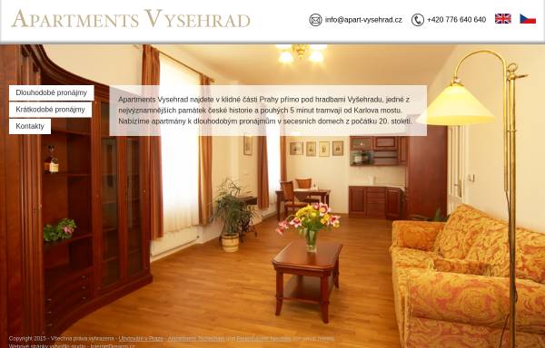 Vorschau von www.apart-vysehrad.cz, B&B Apartments Vysehrad