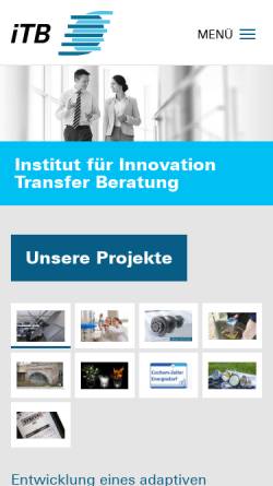 Vorschau der mobilen Webseite www.itb-institut.de, ITB