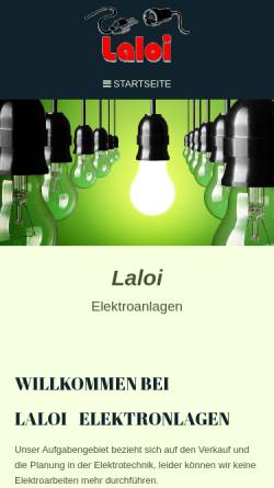 Vorschau der mobilen Webseite www.laloi.de, Laloi Elektroanlagen