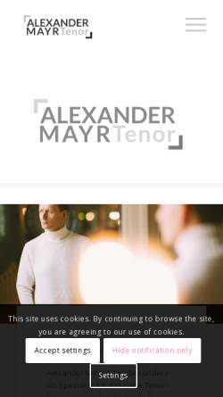 Vorschau der mobilen Webseite www.alexmayr.com, Mayr, Alexander