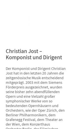 Vorschau der mobilen Webseite www.christianjost.de, Jost, Christian