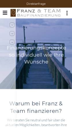 Vorschau der mobilen Webseite www.franz-winter-gmbh.de, Franz & Winter Financial Services GmbH